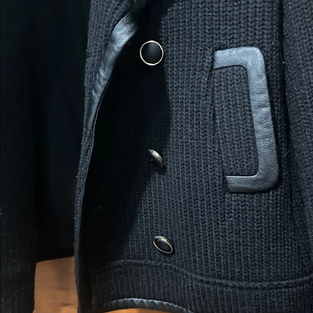 Tory Burch Black Knit Blazer jacket Sz M - Picture 4 of 8